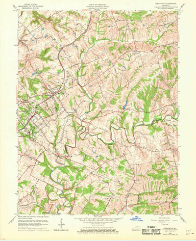 United States Geological Survey Crestwood, KY (1960, 24000-Scale) digital map