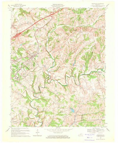 United States Geological Survey Crestwood, KY (1969, 24000-Scale) digital map