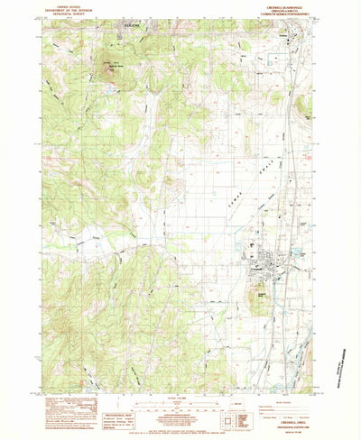 United States Geological Survey Creswell, OR (1984, 24000-Scale) digital map