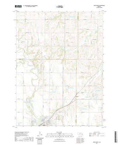 United States Geological Survey Crete North, NE (2021, 24000-Scale) digital map