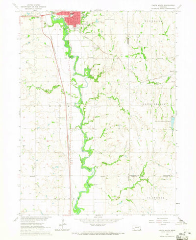 United States Geological Survey Crete South, NE (1964, 24000-Scale) digital map