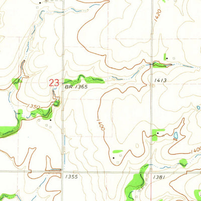 United States Geological Survey Crete South, NE (1964, 24000-Scale) digital map