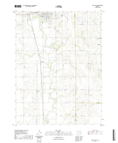 United States Geological Survey Crete South, NE (2021, 24000-Scale) digital map