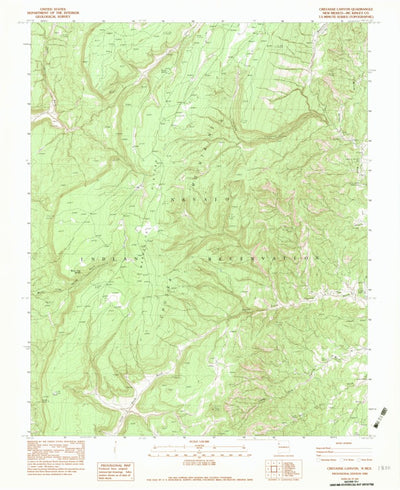 United States Geological Survey Crevasse Canyon, NM (1982, 24000-Scale) digital map