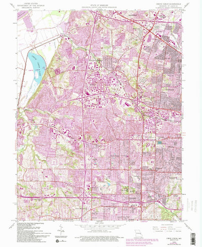 United States Geological Survey Creve Coeur, MO (1954, 24000-Scale) digital map
