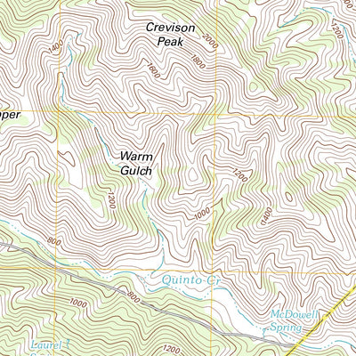 United States Geological Survey Crevison Peak, CA (2012, 24000-Scale) digital map