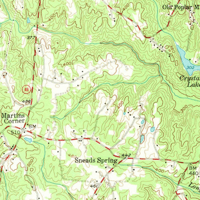 United States Geological Survey Crewe, VA (1958, 62500-Scale) digital map