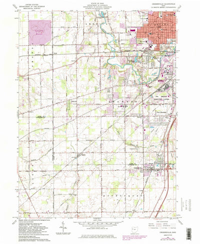 United States Geological Survey Cridersville, OH (1961, 24000-Scale) digital map