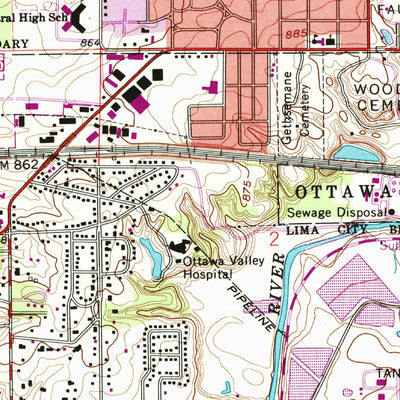 United States Geological Survey Cridersville, OH (1961, 24000-Scale) digital map
