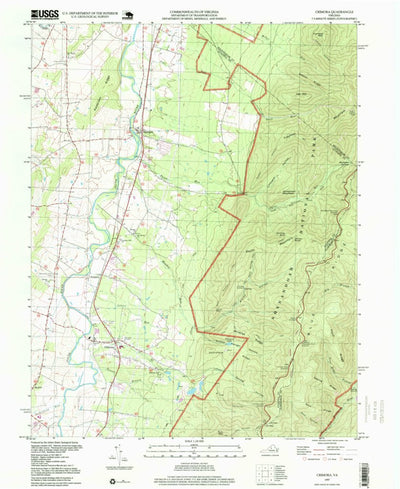 United States Geological Survey Crimora, VA (1997, 24000-Scale) digital map