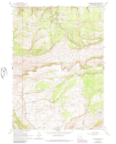 United States Geological Survey Crimson Dawn, WY (1960, 24000-Scale) digital map