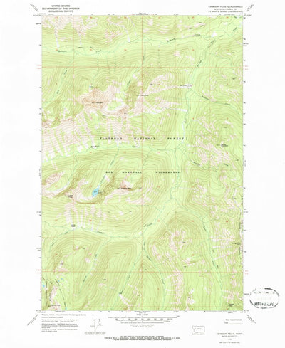 United States Geological Survey Crimson Peak, MT (1970, 24000-Scale) digital map