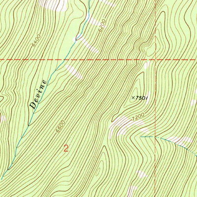 United States Geological Survey Crimson Peak, MT (1970, 24000-Scale) digital map