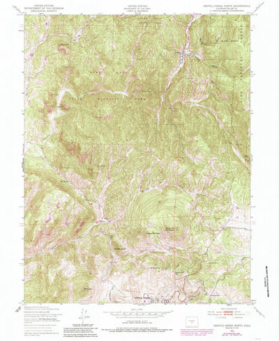 United States Geological Survey Cripple Creek North, CO (1951, 24000-Scale) digital map