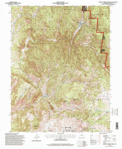 United States Geological Survey Cripple Creek North, CO (1994, 24000-Scale) digital map