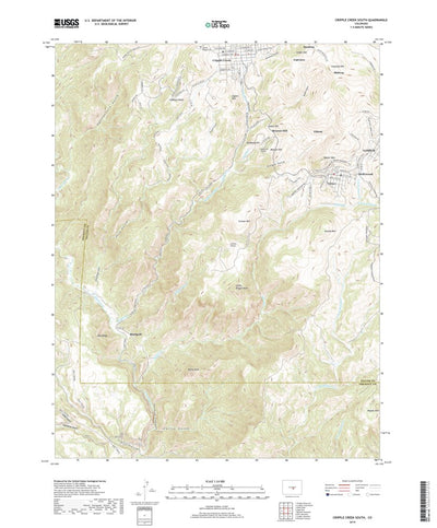 United States Geological Survey Cripple Creek South, CO (2019, 24000-Scale) digital map