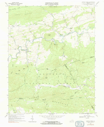 United States Geological Survey Cripple Creek, VA (1968, 24000-Scale) digital map