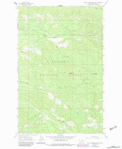 United States Geological Survey Cripple Horse Mountain, MT (1963, 24000-Scale) digital map