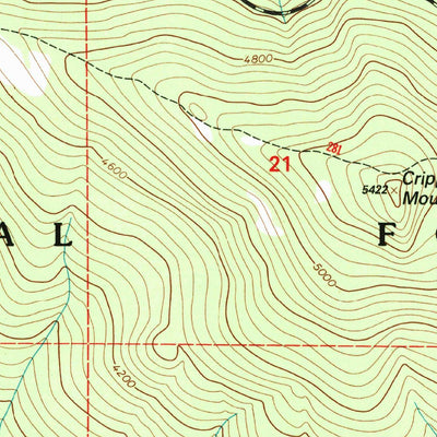 United States Geological Survey Cripple Horse Mountain, MT (1977, 24000-Scale) digital map