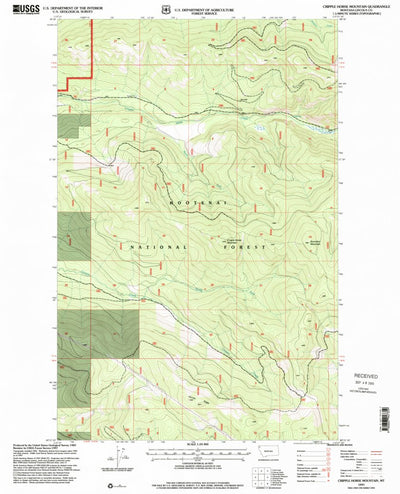 United States Geological Survey Cripple Horse Mountain, MT (1997, 24000-Scale) digital map