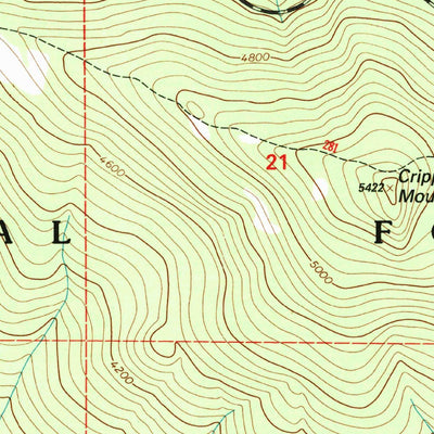 United States Geological Survey Cripple Horse Mountain, MT (1997, 24000-Scale) digital map