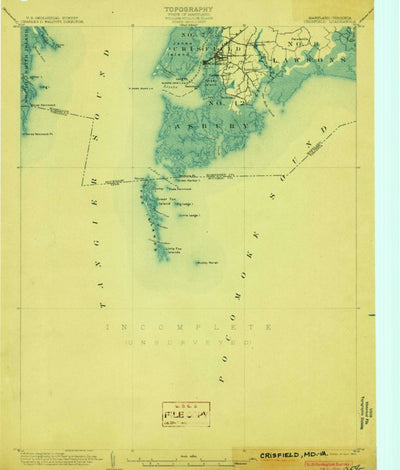 United States Geological Survey Crisfield, VA-MD (1903, 62500-Scale) digital map