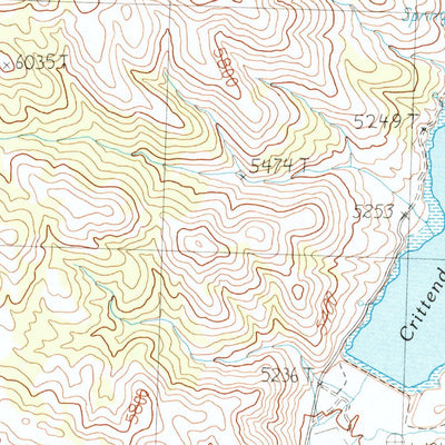 United States Geological Survey Crittenden Springs, NV (1989, 24000-Scale) digital map