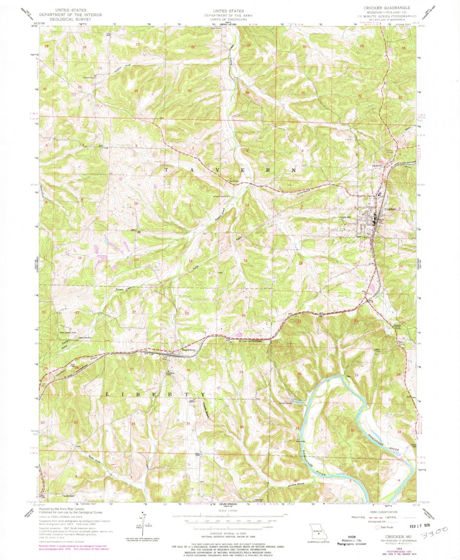 Crocker, MO (1954, 24000-Scale) Map by United States Geological Survey ...