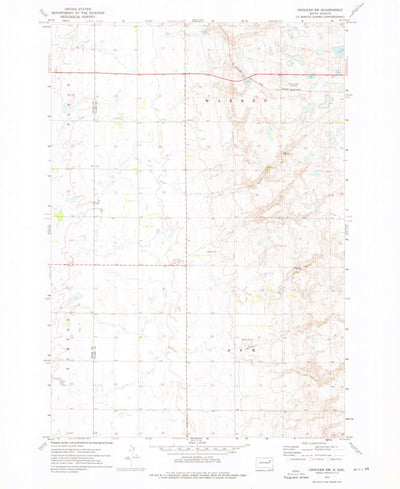 United States Geological Survey Crocker SW, SD (1973, 24000-Scale) digital map
