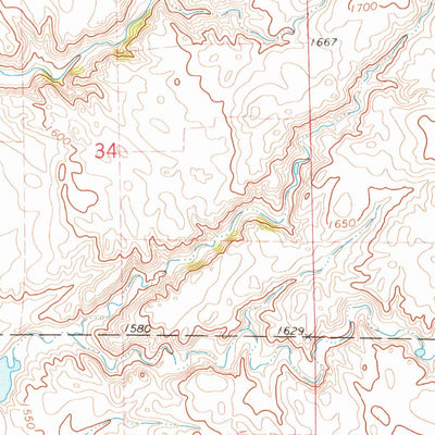 United States Geological Survey Crocker SW, SD (1973, 24000-Scale) digital map
