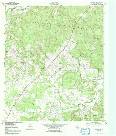 United States Geological Survey Crockett NE, TX (1950, 24000-Scale) digital map