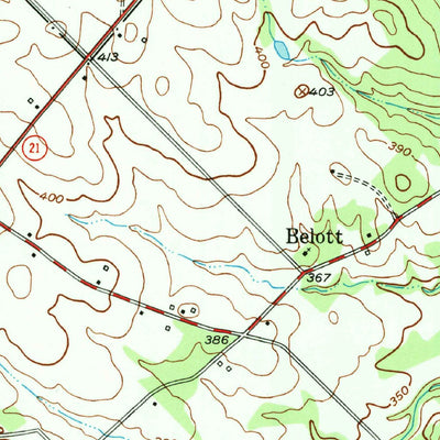 United States Geological Survey Crockett NE, TX (1950, 24000-Scale) digital map