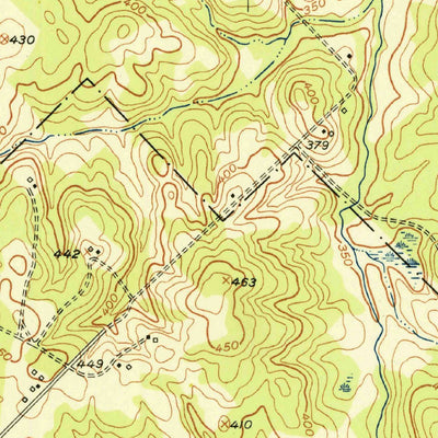 United States Geological Survey Crockett NE, TX (1951, 24000-Scale) digital map
