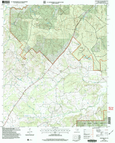 United States Geological Survey Crockett NE, TX (2004, 24000-Scale) digital map