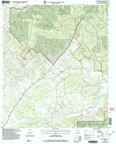 United States Geological Survey Crockett NE, TX (2004, 24000-Scale) digital map