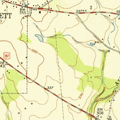 United States Geological Survey Crockett, TX (1951, 24000-Scale) digital map