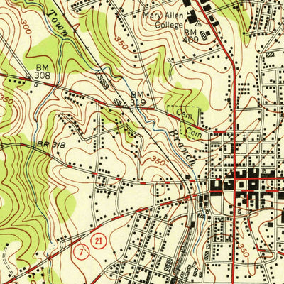 United States Geological Survey Crockett, TX (1951, 24000-Scale) digital map