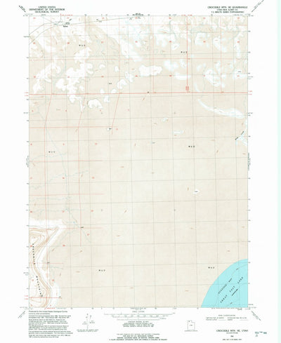 United States Geological Survey Crocodile Mountain NE, UT (1991, 24000-Scale) digital map