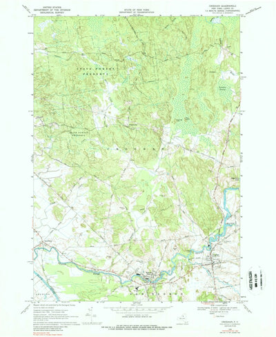 United States Geological Survey Croghan, NY (1966, 24000-Scale) digital map