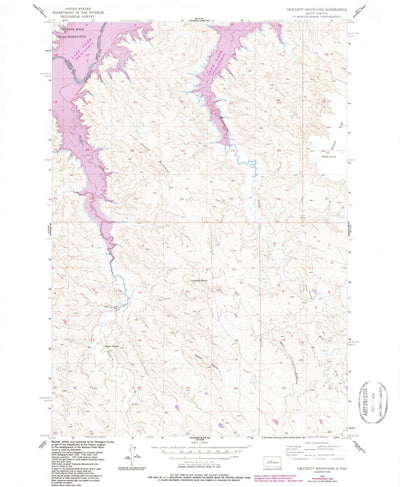 United States Geological Survey Crokett Mountains, SD (1956, 24000-Scale) digital map