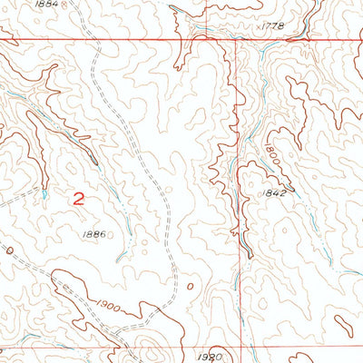 United States Geological Survey Crokett Mountains, SD (1956, 24000-Scale) digital map
