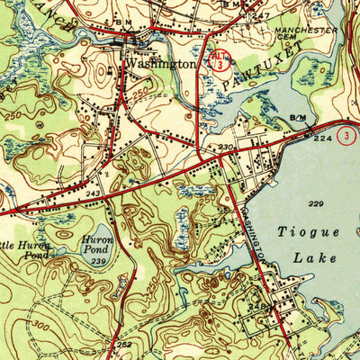 United States Geological Survey Crompton, RI (1943, 31680-Scale) digital map