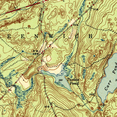 United States Geological Survey Crompton, RI (1943, 31680-Scale) digital map