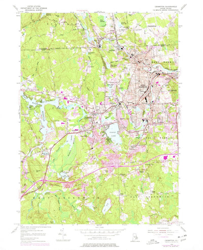 United States Geological Survey Crompton, RI (1955, 24000-Scale) digital map