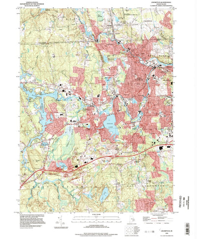 United States Geological Survey Crompton, RI (1995, 24000-Scale) digital map