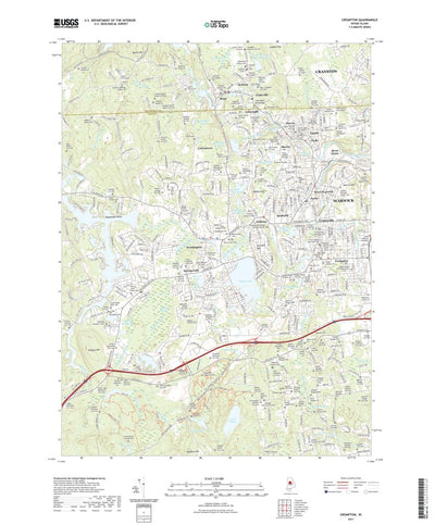 United States Geological Survey Crompton, RI (2021, 24000-Scale) digital map