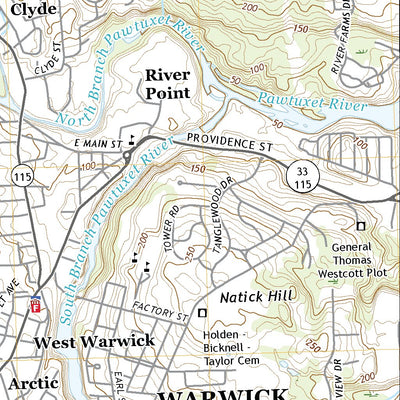 United States Geological Survey Crompton, RI (2021, 24000-Scale) digital map