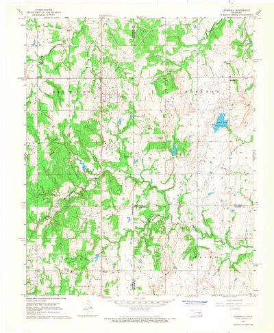 United States Geological Survey Cromwell, OK (1967, 24000-Scale) digital map