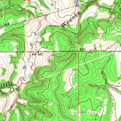 United States Geological Survey Cromwell, OK (1967, 24000-Scale) digital map