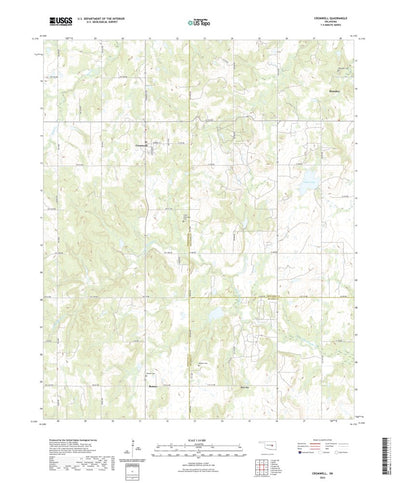 United States Geological Survey Cromwell, OK (2022, 24000-Scale) digital map